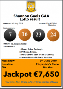 lotto results for 4 may 2019