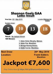 lotto result 20 may 2019